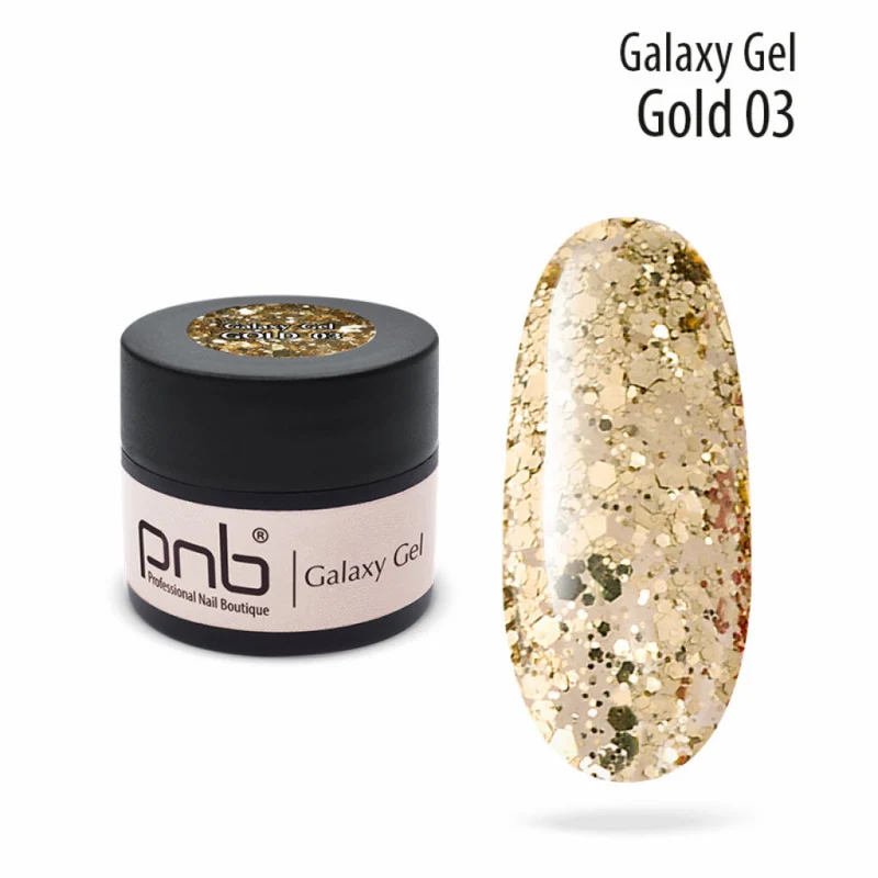 PNB Galaxy Gel 03 Gold Glitter 5 ml