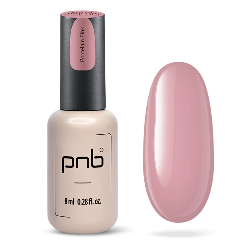 PNB Porcelain Pink Fiber Base gel nail polish