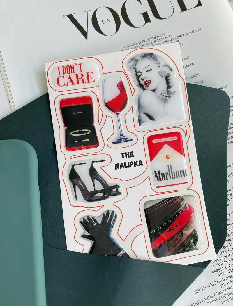 Coole selbstklebende 3D Aufkleber für Ihr Handy, Tablet, Notebook und Laptop Red Mood/ Marlboro
