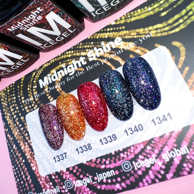 ICEGEL Midnight Shine gel polish 1337-1341
