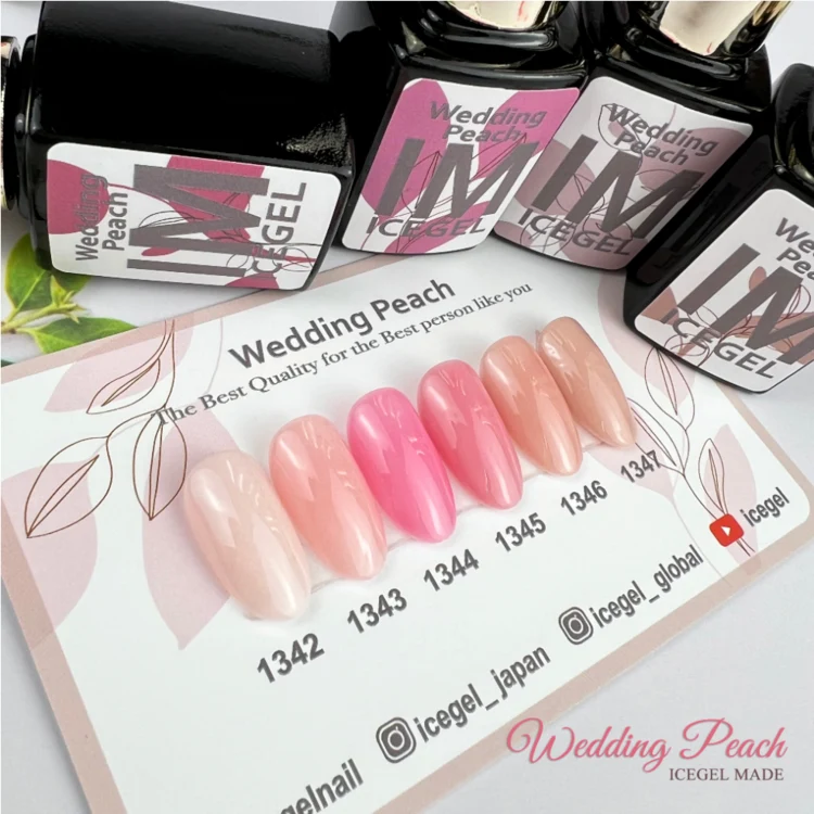 ICEGEL Wedding peach, nude gel polish