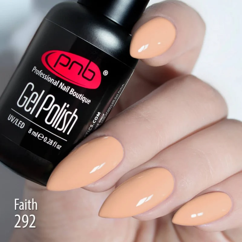 PNB peach gel nail polish 292 Faith
