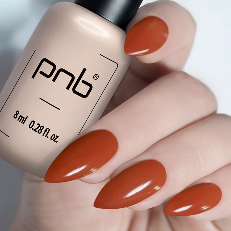 PNB orange gel nail polish 281 Esmeralda
