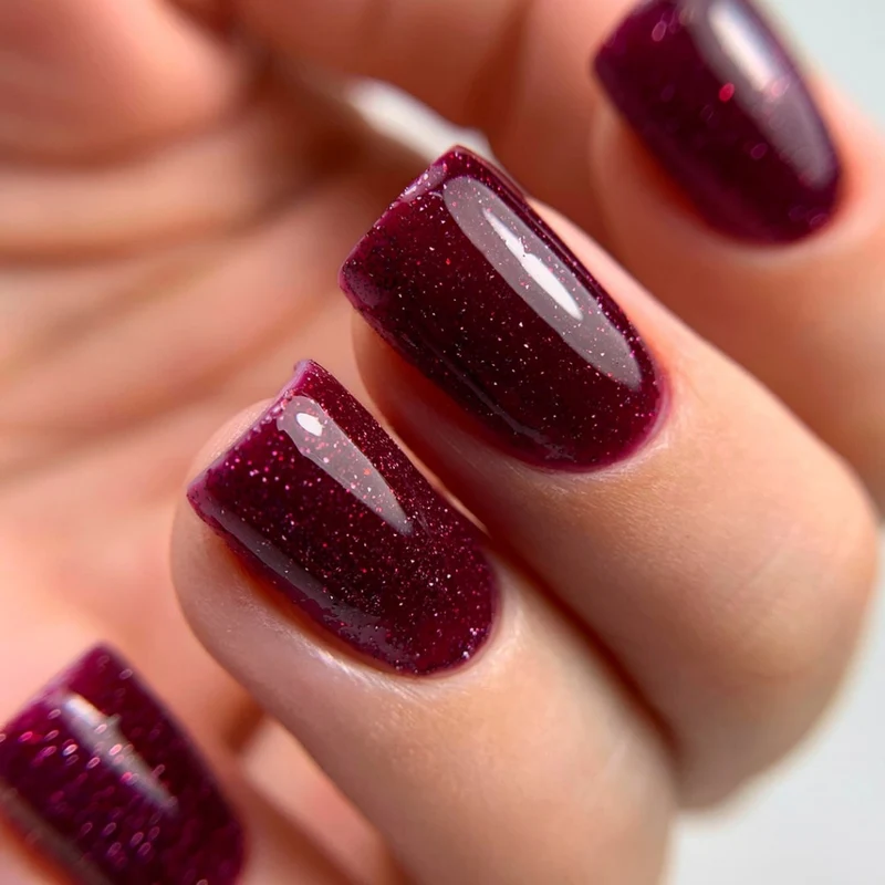 PNB Shock Effect red gel nail polish Ruby 12