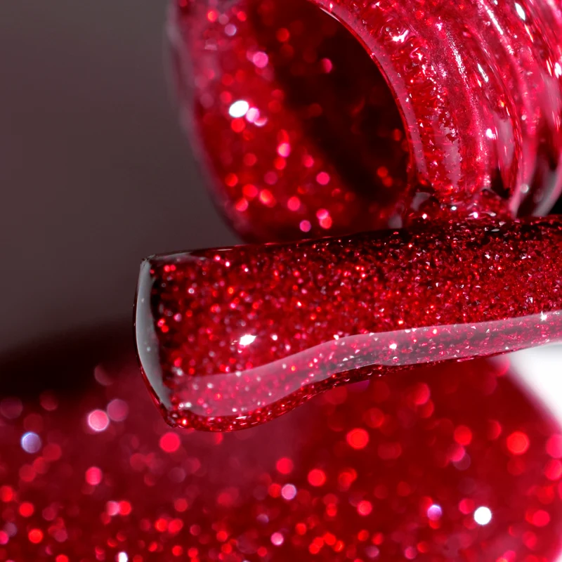 PNB Shock Effect red gel nail polish Red 07