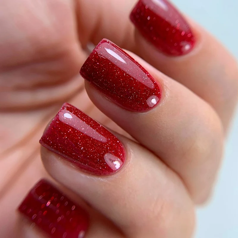 PNB Shock Effect red gel nail polish Red 07