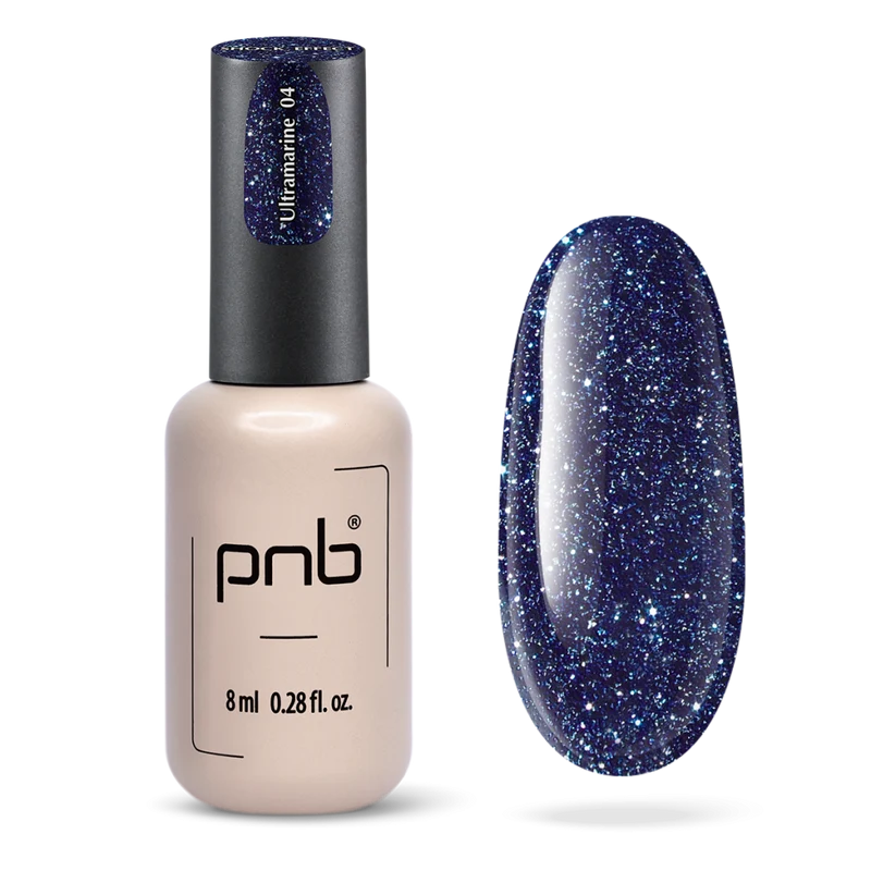 PNB Shock Effect blue gel nail polish Ultramarine 04