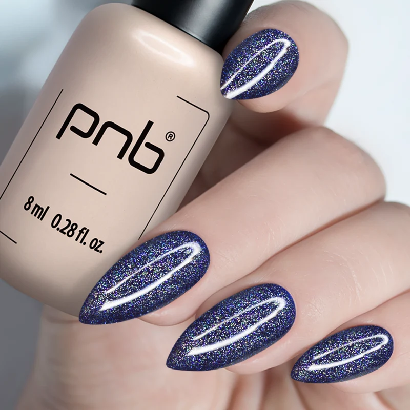 PNB Shock Effect blue gel nail polish Ultramarine 04
