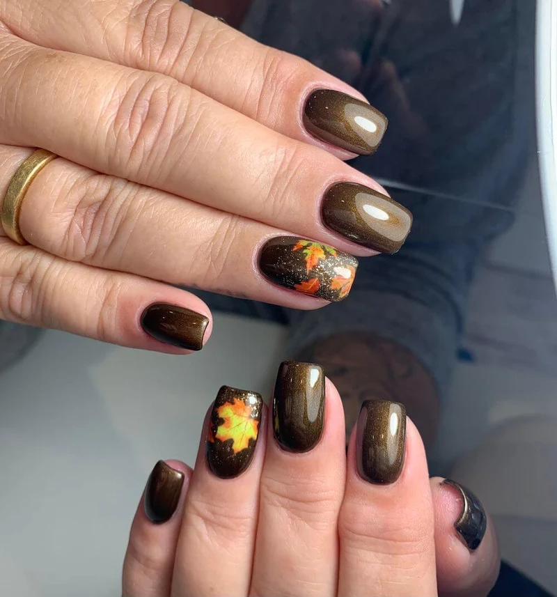 #208 Premium-EFFEKT Color Gel 5ml Dunkelbraun mit dezentem Goldschimmer