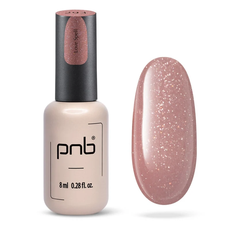 PNB nude glitter gel nail polish 293 Love Spell