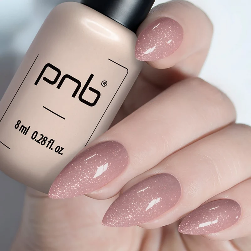 PNB nude glitter gel nail polish 293 Love Spell