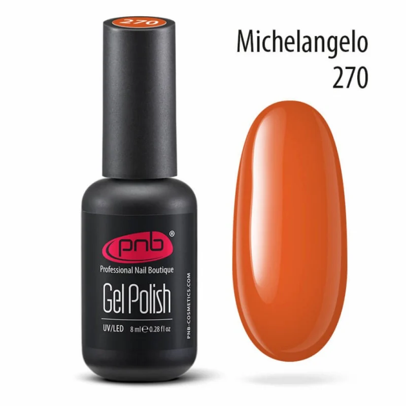 PNB brown/orange gel nail polish 270 Michelangelo
