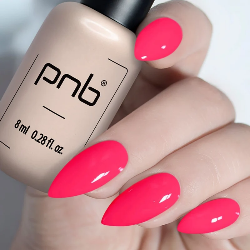 PNB fuchsia gel nail polish 256 Pink Boom