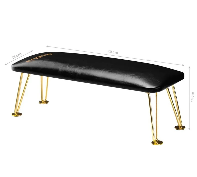 GOLD SCHWARZ - Handauflage MOMO 6M Öko-Leder