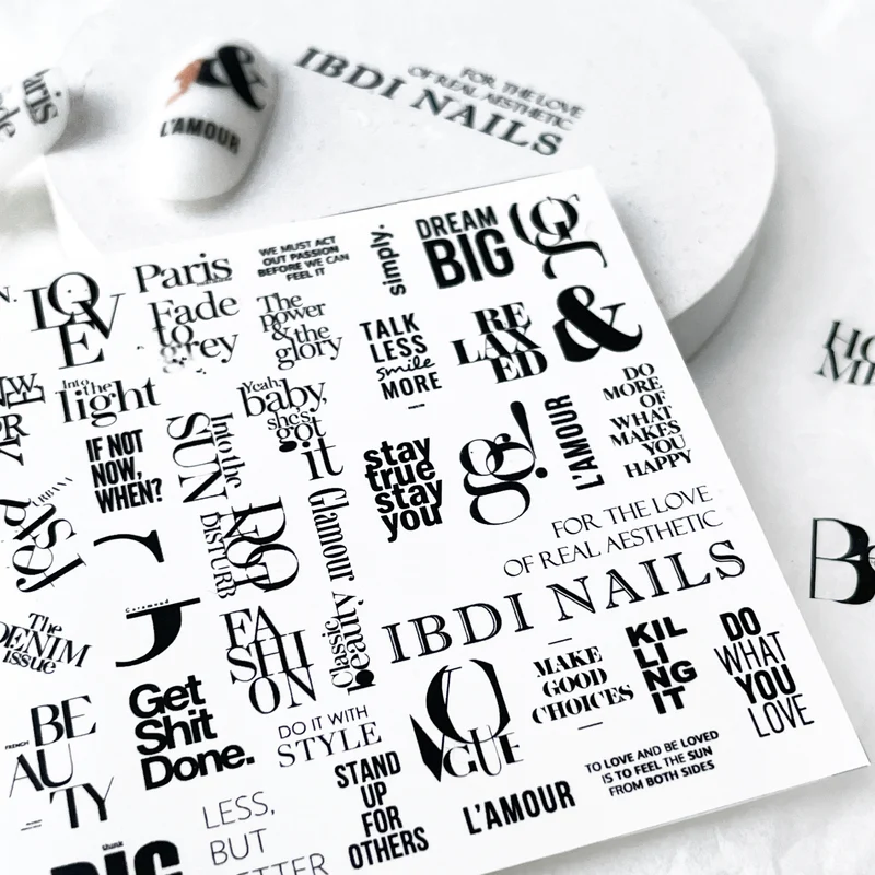 IBDI Word nail decals / sliders #550