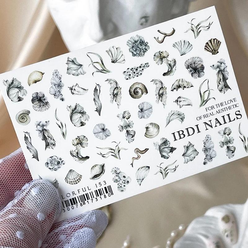 IBDI Sea Shell nail decals / sliders #Colorful 153