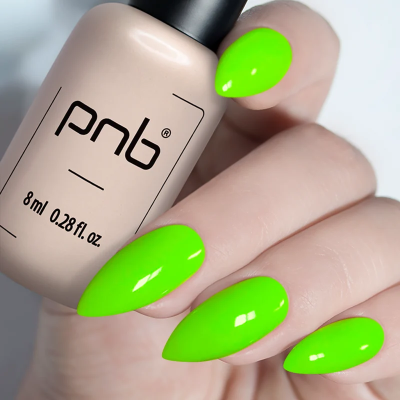 PNB green gel nail polish 252 Electric Lime