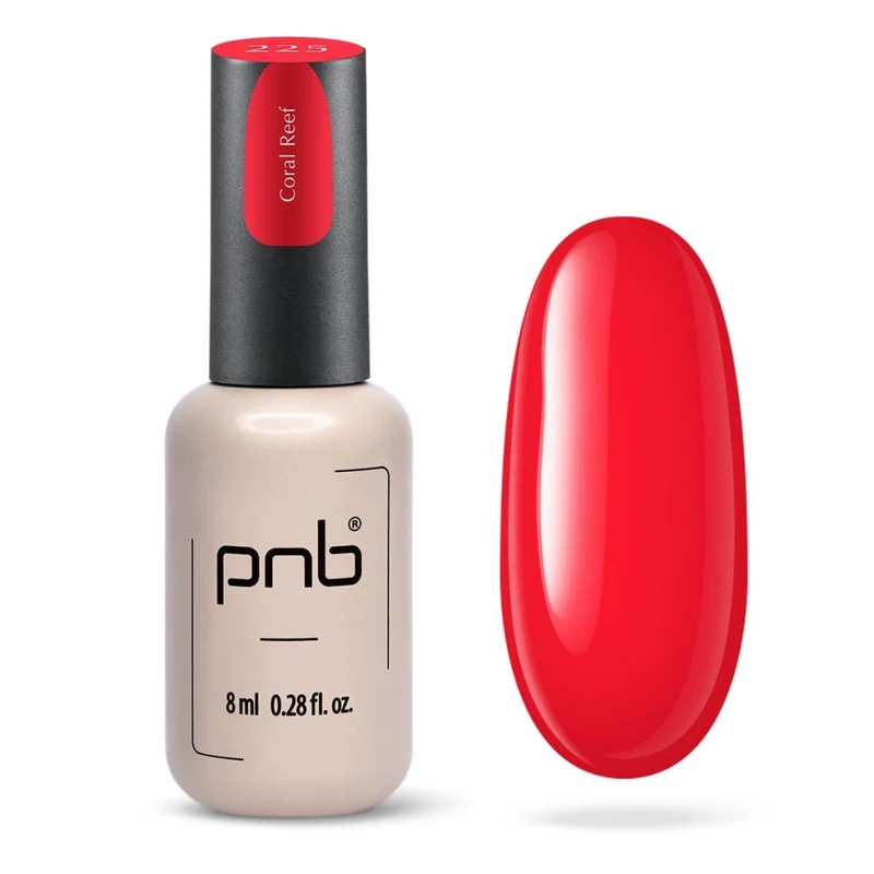 PNB pink gel nail polish 225 Coral Reef
