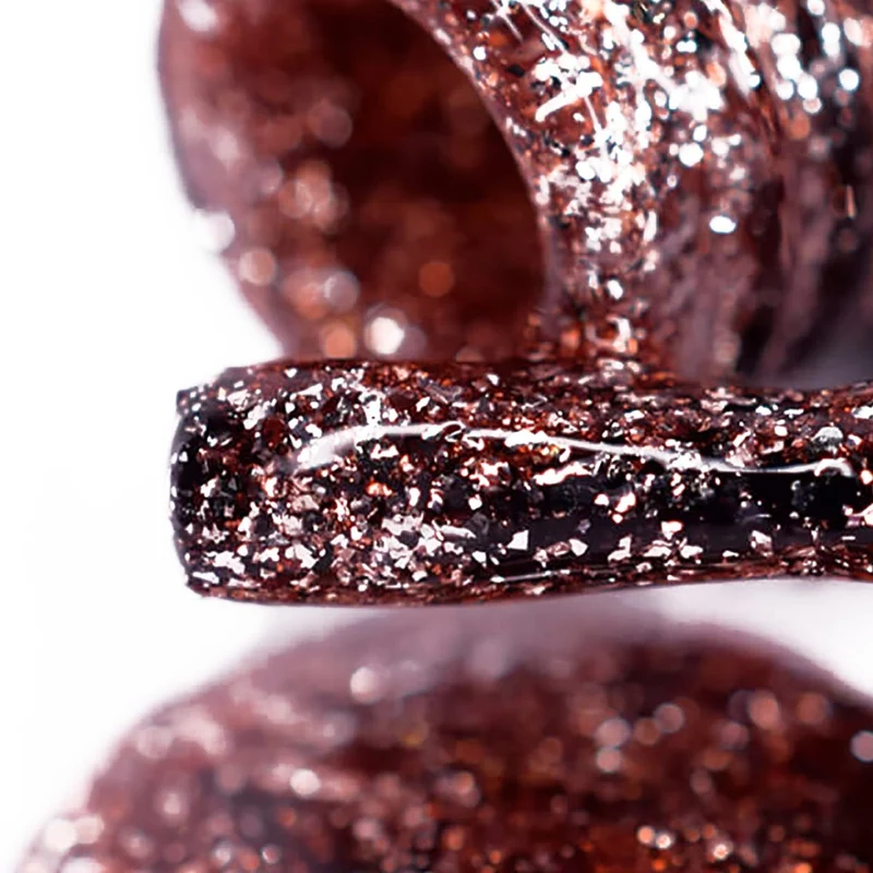 PNB rose gold glitter gel nail polish 182 Copper
