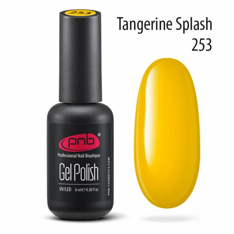 PNB orange gel nail polish 253 Tangerine Splash
