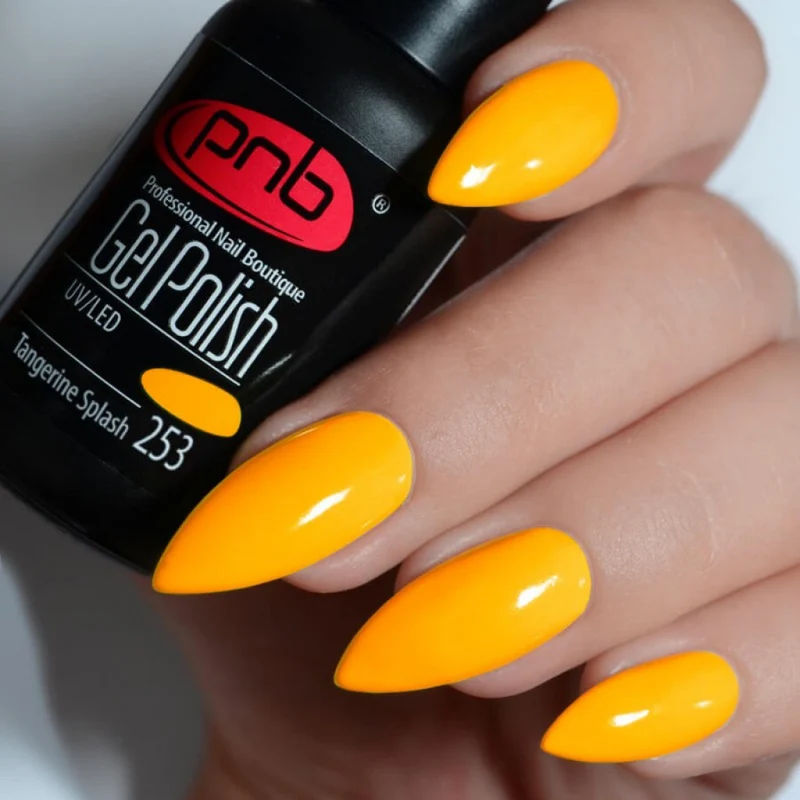 PNB orange gel nail polish 253 Tangerine Splash