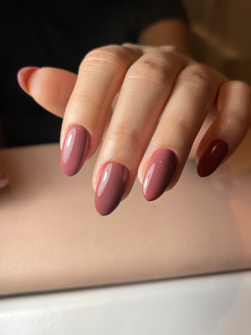 PNB pink mauve gel nail polish 097 Tea Rose