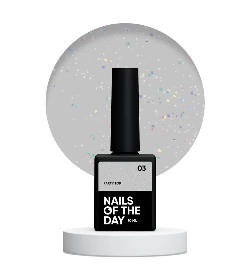 03 PARTY TOP - Top Coat (No Wipe) 10ml NAILS OF THE DAY