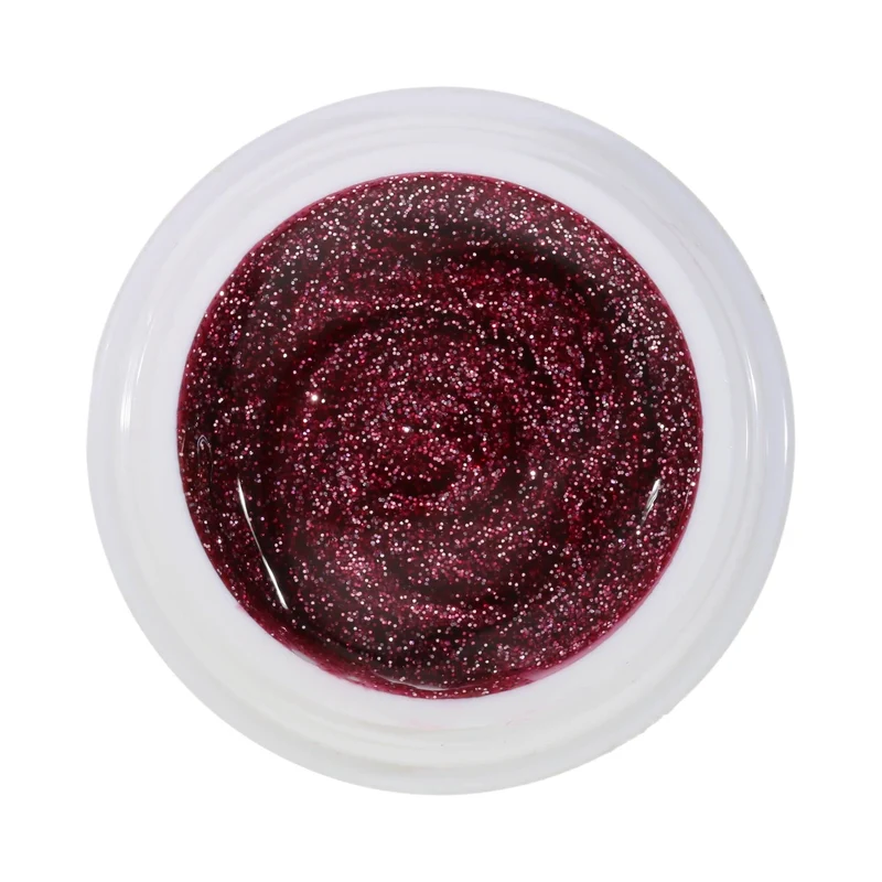 #105 Premium-GLITTER Color Gel 5ml Pink mit Glittereffekt (Gel ist durchscheinend)