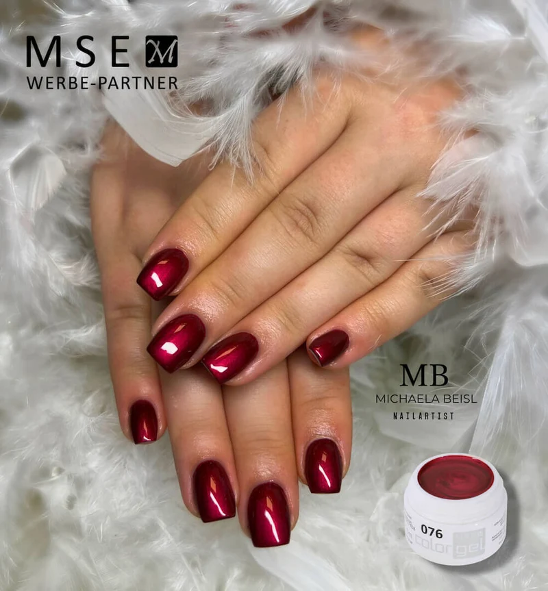 #076 Premium-EFFEKT Color Gel 5ml Bordeauxrot mit Perlglanz