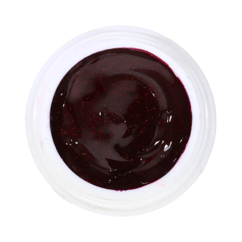 #080 Premium-EFFEKT Color Gel 5ml Sehr dunkles Bordeauxrot mit feinem Goldpartikeln