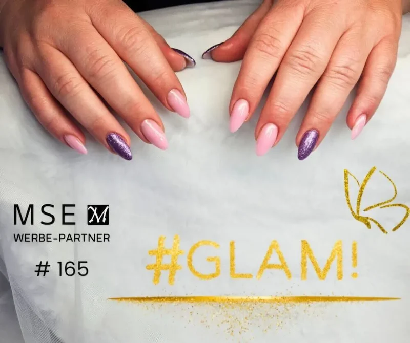 #165 Premium-GLITTER Color Gel 5ml Flieder und Rosa mit Silberglitter