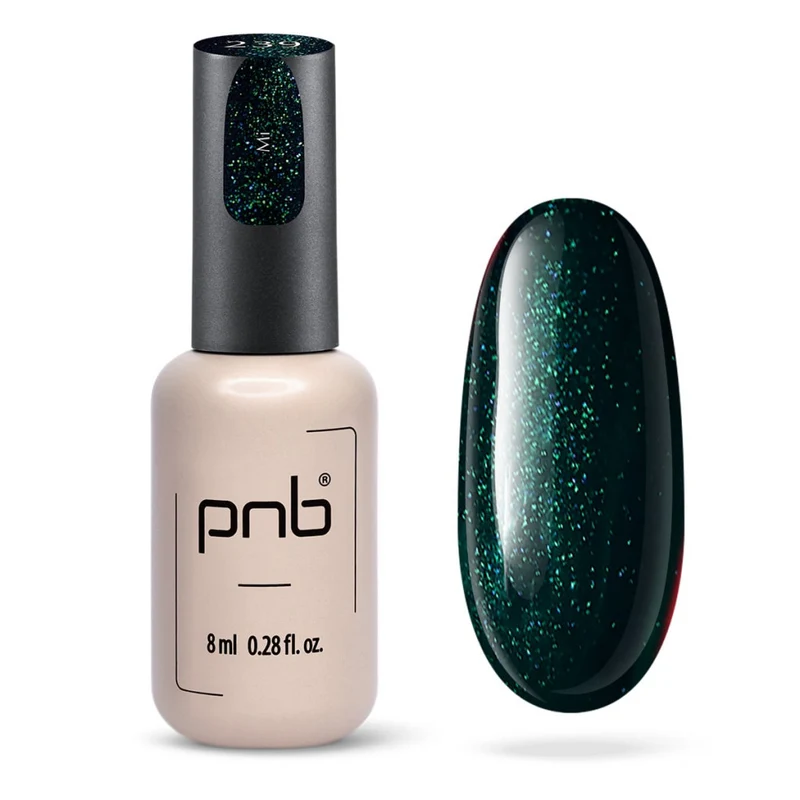 PNB green glitter gel nail polish 239 Mi