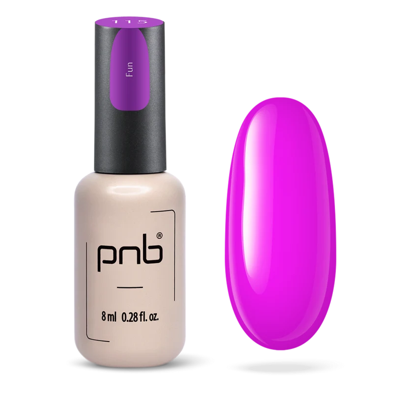 PNB purple gel nail polish 115 Fun