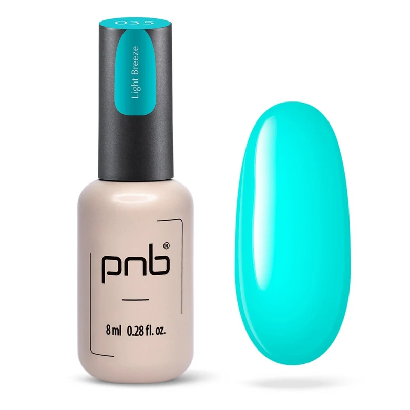 PNB blue gel nail polish 035 Light Breeze
