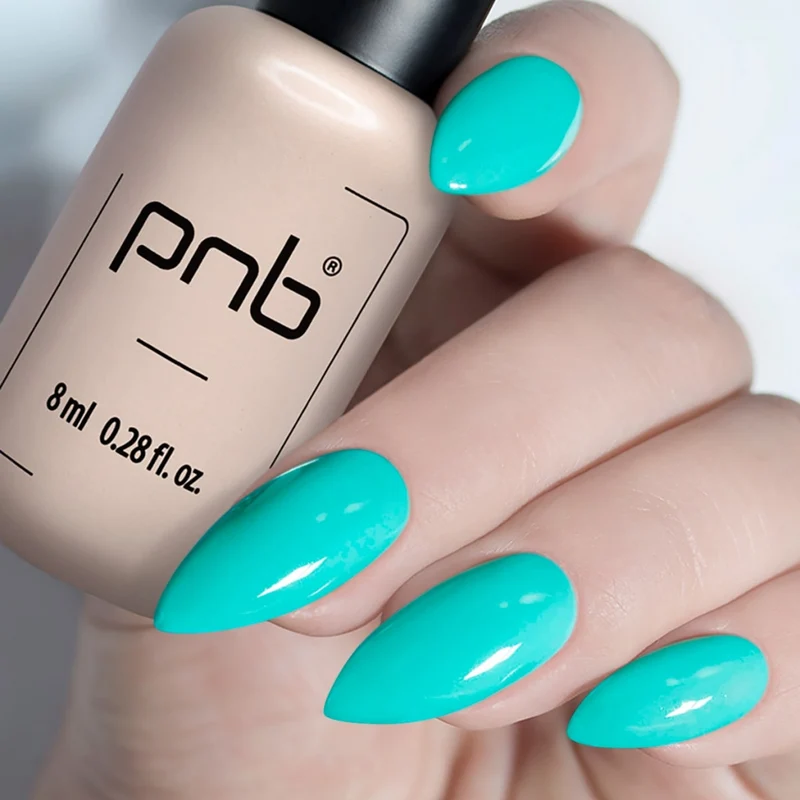 PNB blue gel nail polish 035 Light Breeze