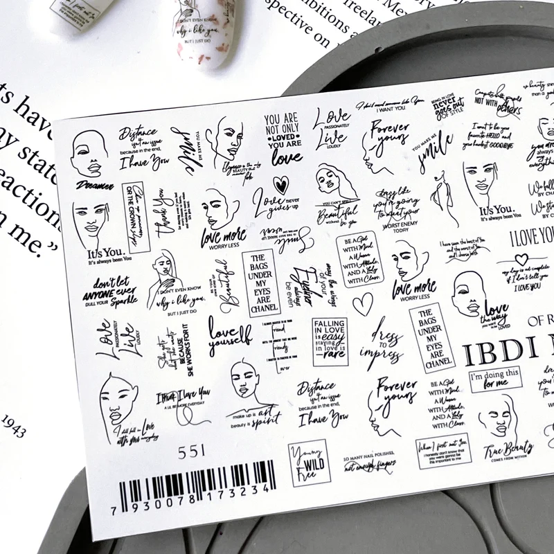 IBDI Abstract nail decals / sliders #551