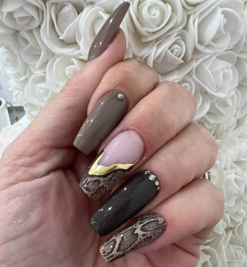 #127 Premium-EFFEKT Color Gel 5ml Kaltes Dunkelbraun mit Silberschimmer