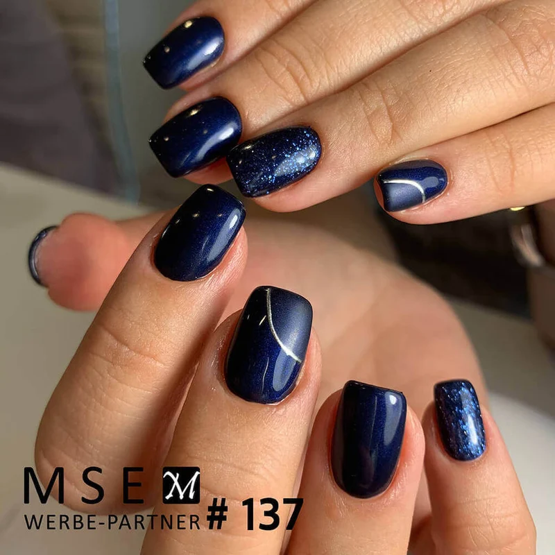 #137 Premium-EFFEKT Color Gel 5ml Sehr dunkles Blau mit blauem Perlglanz