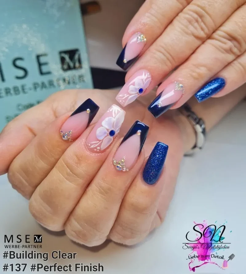 #137 Premium-EFFEKT Color Gel 5ml Sehr dunkles Blau mit blauem Perlglanz