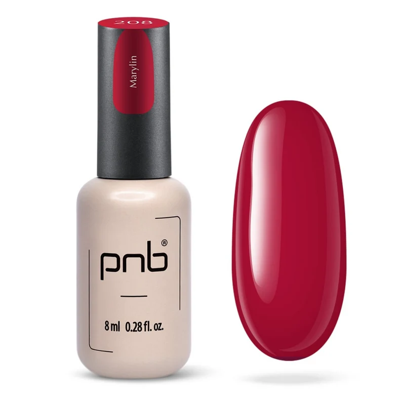PNB Red gel nail polish 208 Marylin