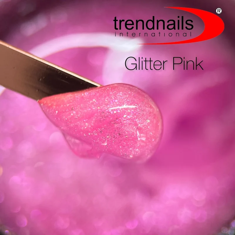 Soak-Off Acrylgel 15ml Tiegel – "Glitter Pink" von Trendnails (TPO/HEMA-free)