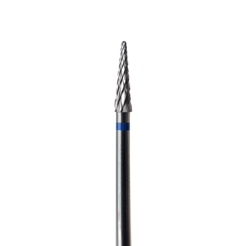 Carbide e-file nail drill bits - Cone (thin narrow), Medium grit, for Russian manicure, electric file nail drill bit for gel removal blending and cleaning under nail