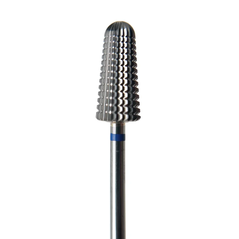Carbide e-file nail drill bits - Cone, rounded top, Medium, for Russian manicure, electric file nail drill bits for gel nail polish removal