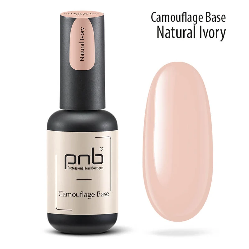PNB Camouflage Base gel nail polish Natural Ivory