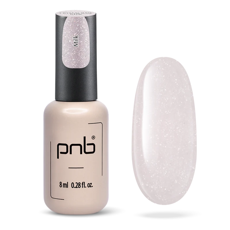 PNB Crystal Base gel nail polish Milk