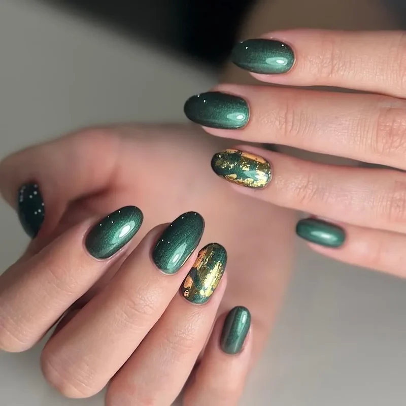 #133 Premium-EFFEKT Color Gel 5ml Dunkelgrün mit grünem Perlglanz