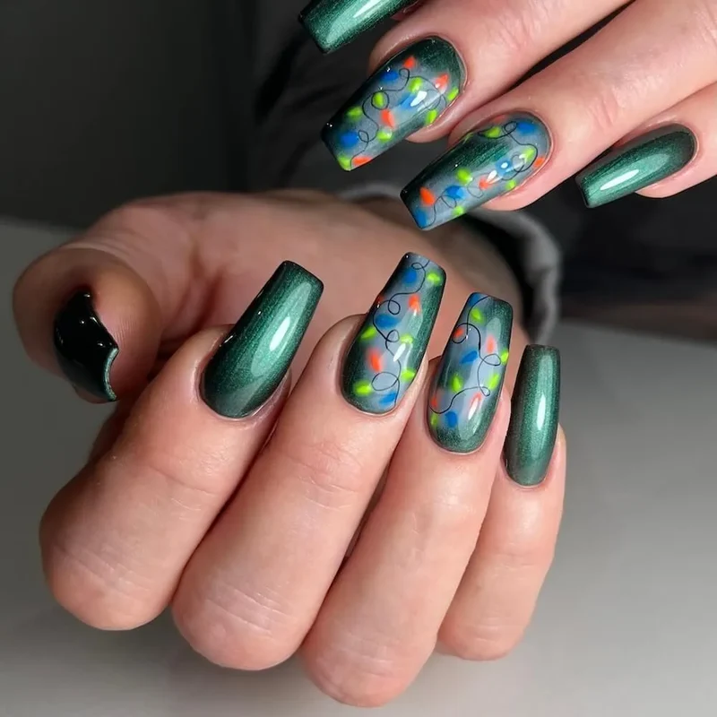 #133 Premium-EFFEKT Color Gel 5ml Dunkelgrün mit grünem Perlglanz
