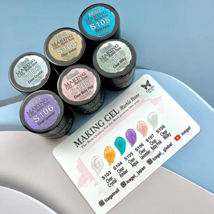 ICEGEL Marble stone gel polish S103-S108