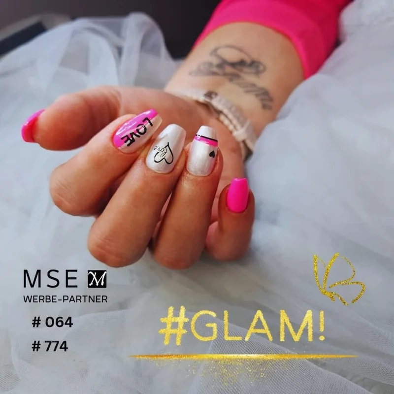 #064 Premium-EFFEKT Color Gel 5ml Weiss/Rosa mit ausgeprägtem Perlglanz (Eiskristalle)