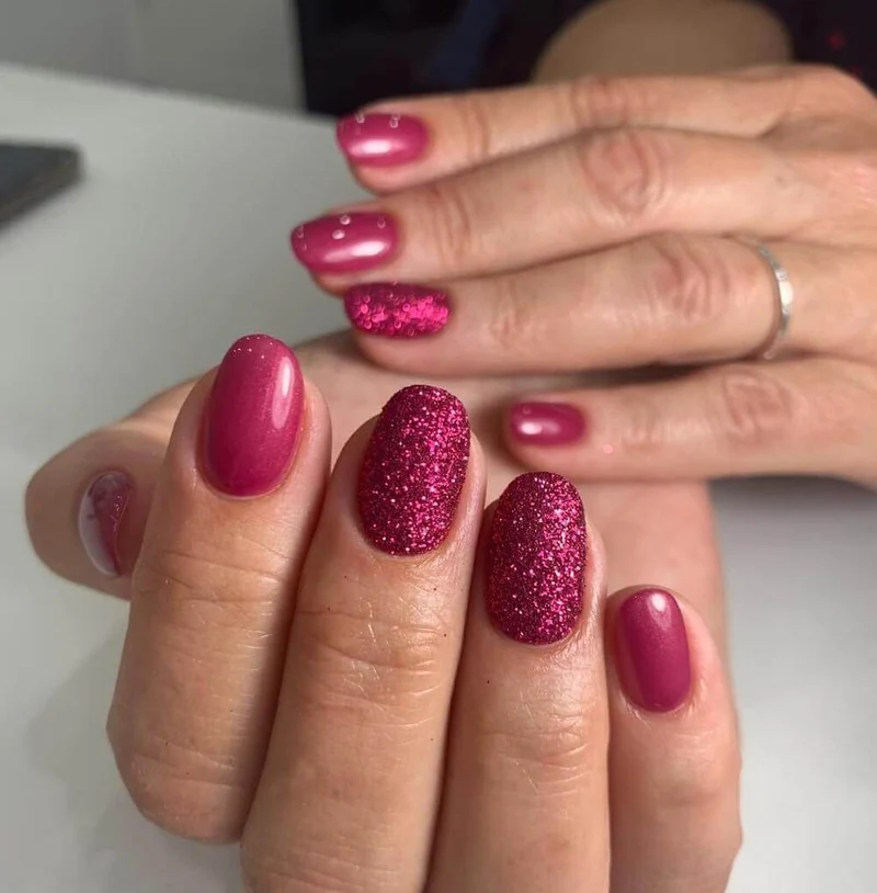 #057 Premium-EFFEKT Color Gel 5ml Kombination aus dunklem Pink und Rotviolett mit Perlmuttschimmer